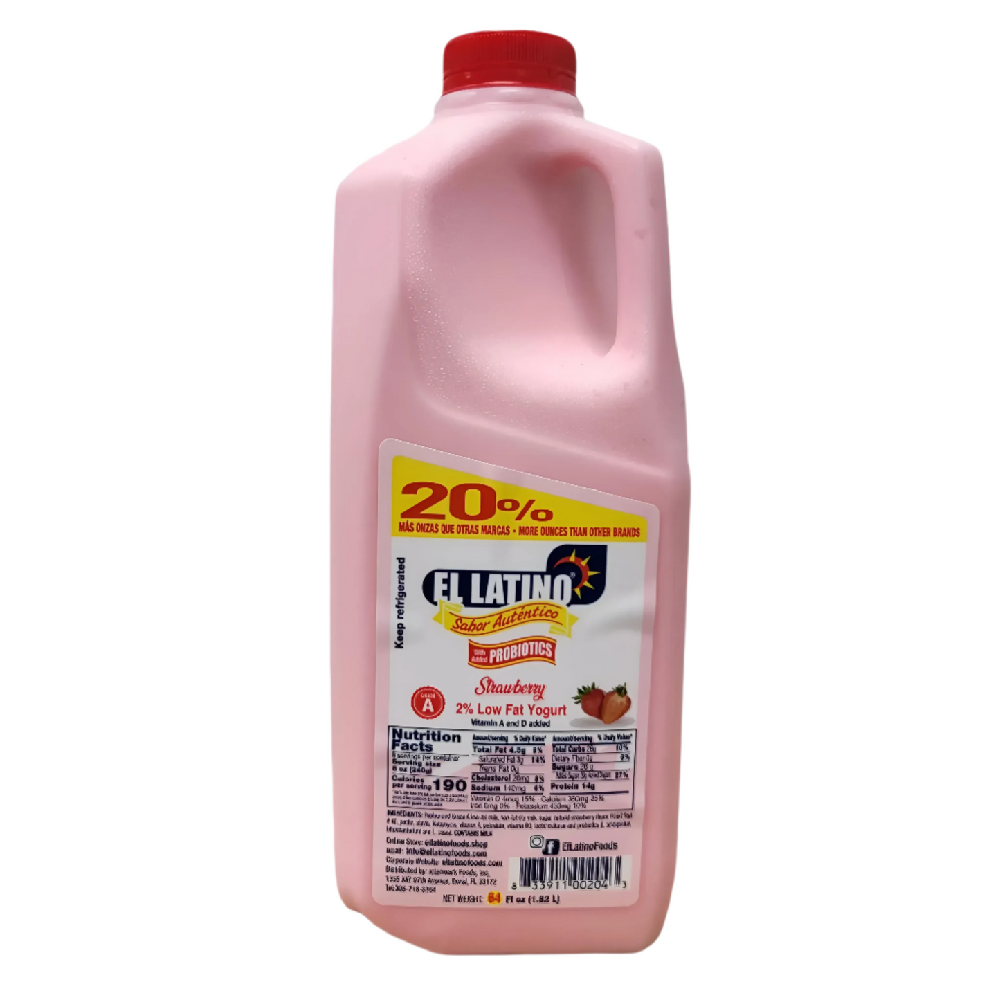 Yogurt De Fresa El Latino / 64 Oz