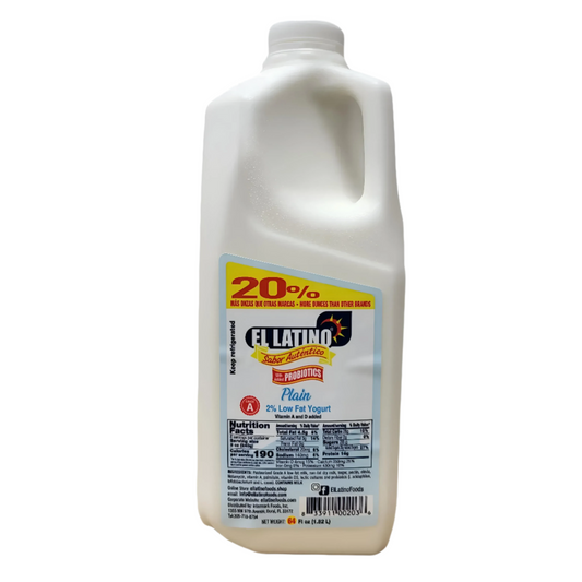 Yogurt Blanco Con Azucar El Latino / 64 Oz