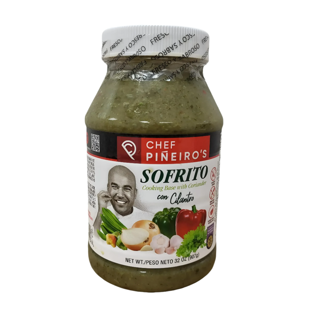 Jar of Chef Pineiro's Sofrito with a white background