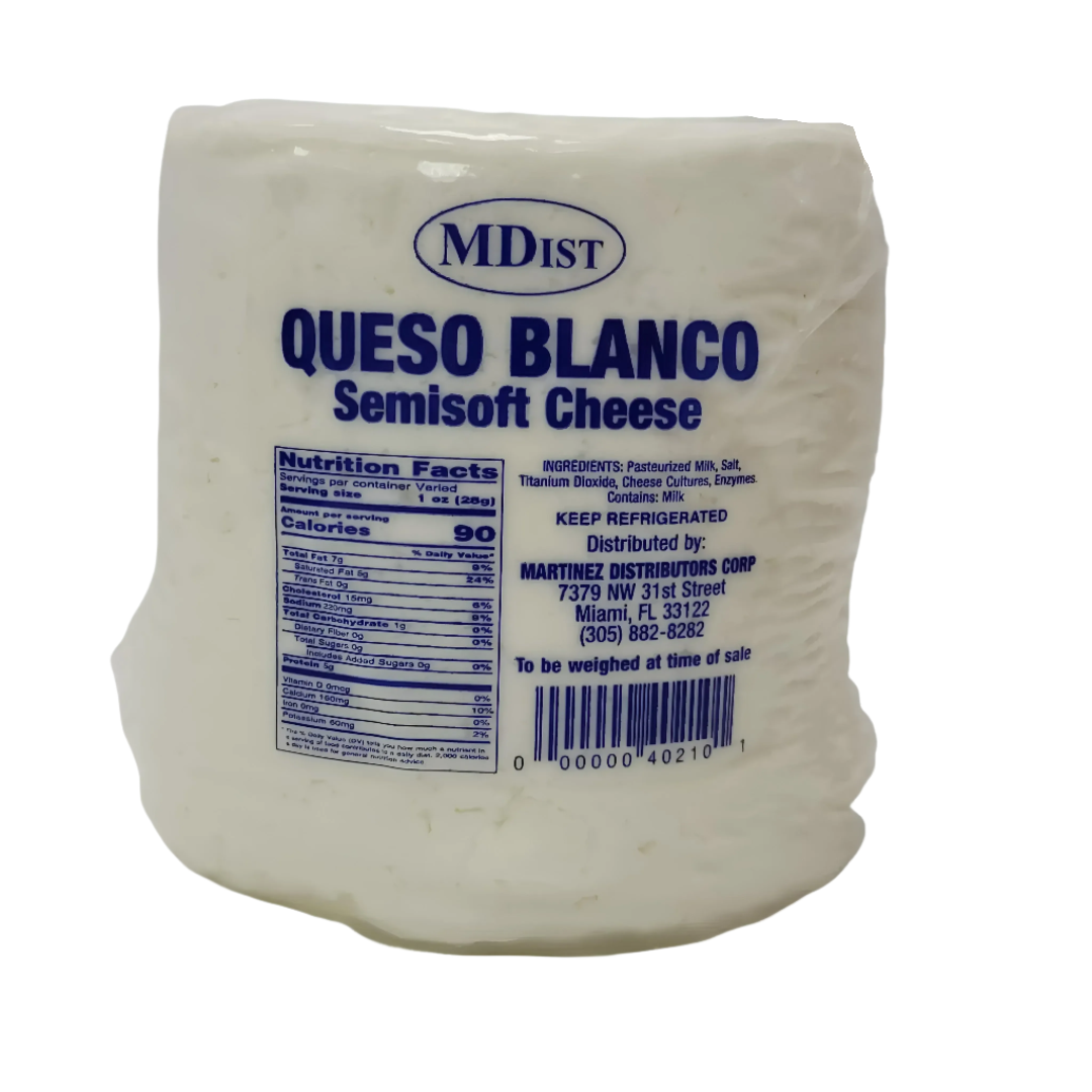 Queso Blanco Mdist (Pieza 2 Lb +-)
