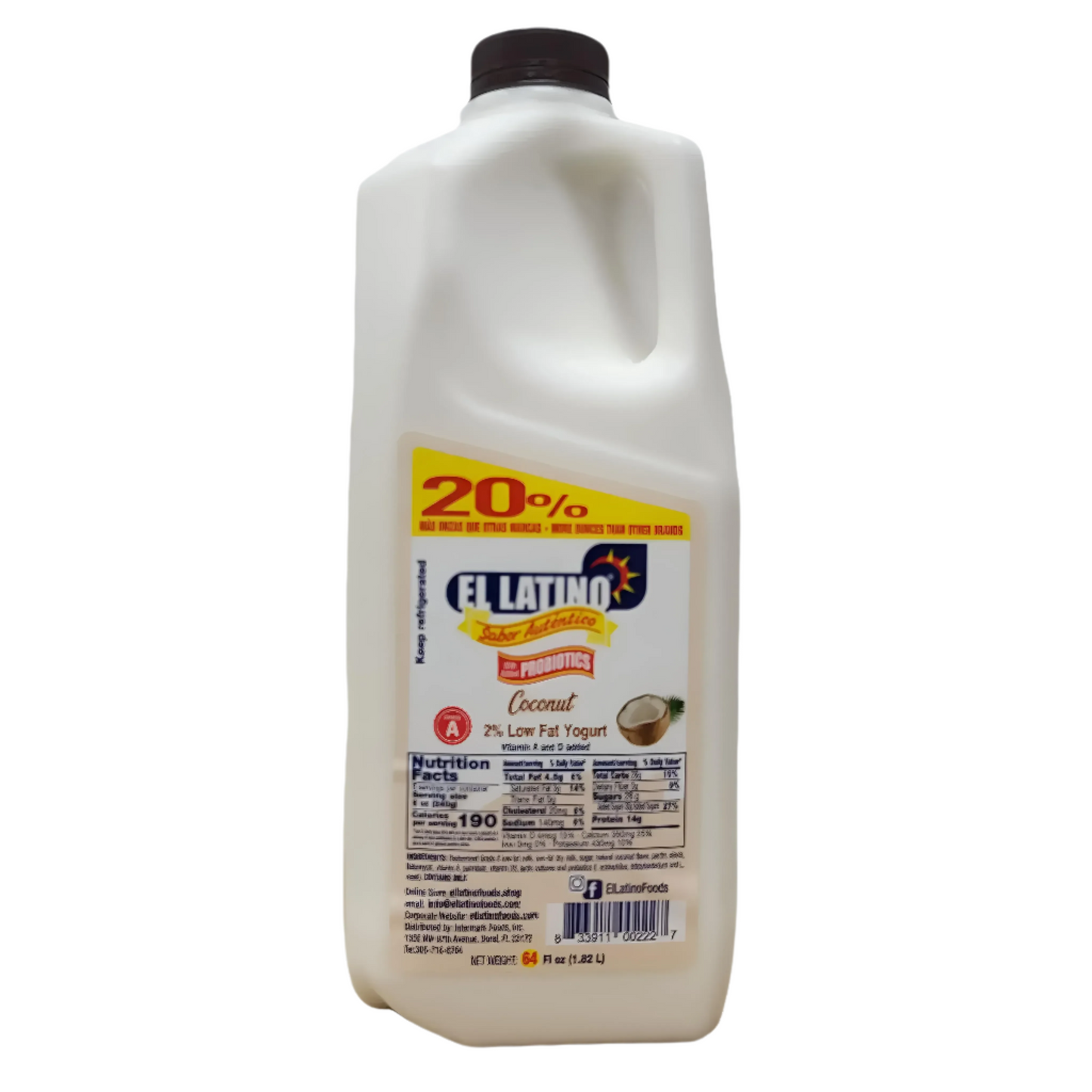 Yogurt De Coco El Latino / 64 Oz
