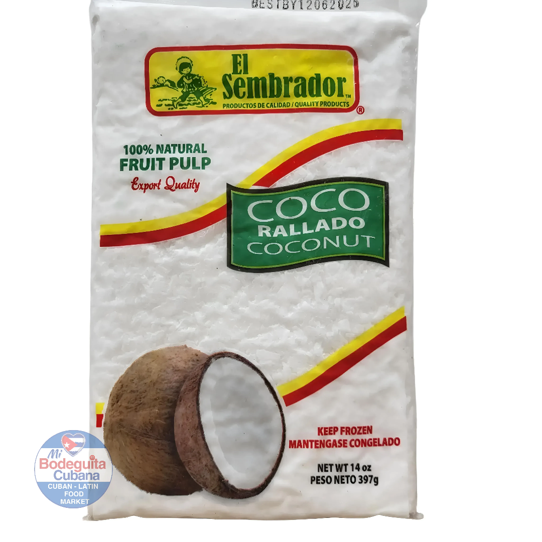 Pulpa De Coco Congelada El Sembrador 14 Oz