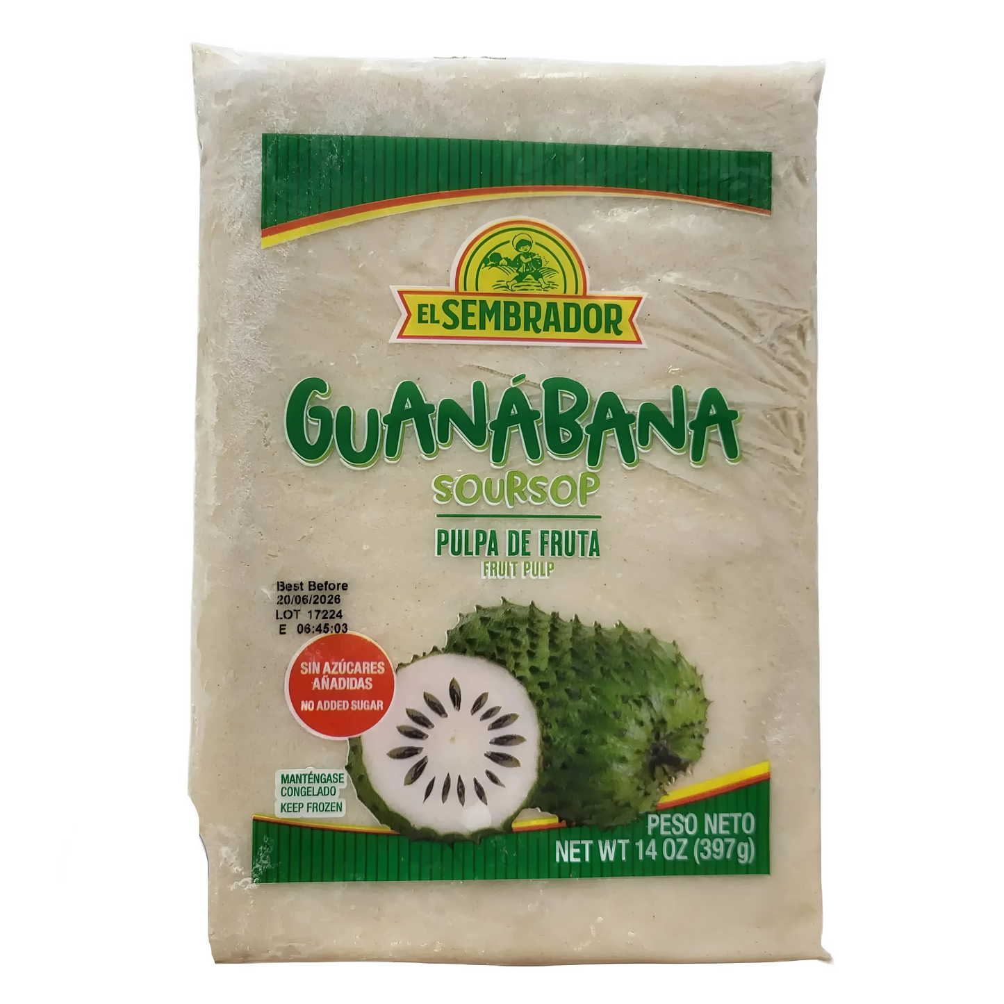 Pulpa De Guanabana Congelada El Sembrador 14 Oz
