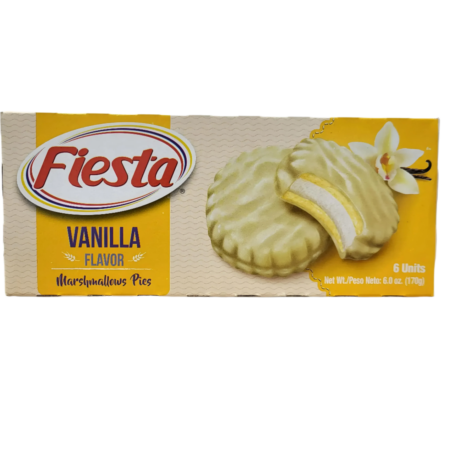 Marshmallows Pies Vainilla - Fiesta 6Ct