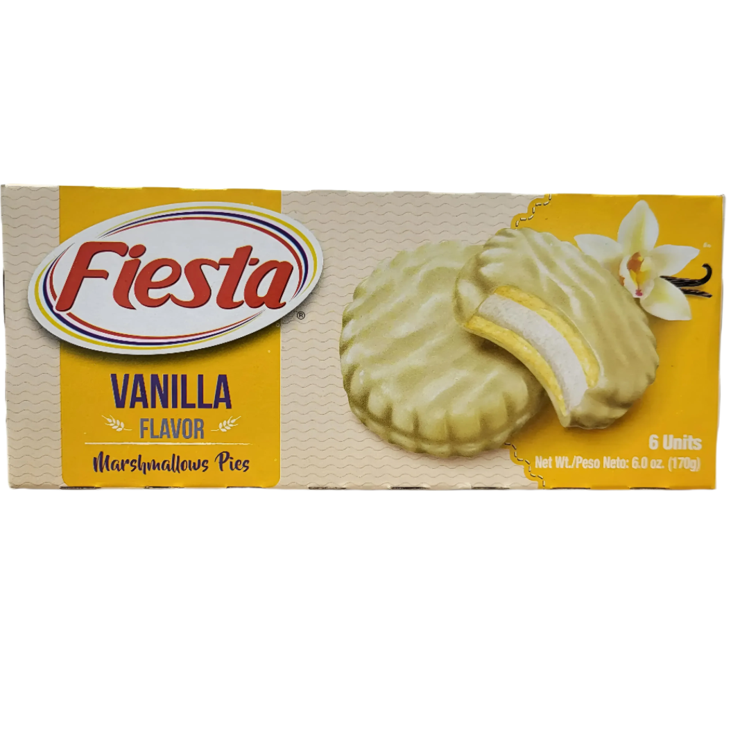 Marshmallows Pies Vainilla - Fiesta 6Ct
