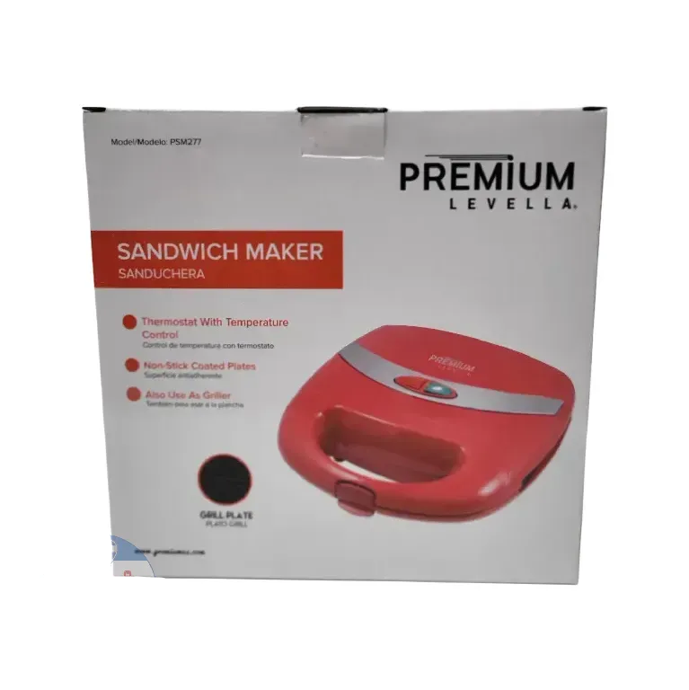 Sandwichera Electrica Levella Color Rojo Psm277– Mi Bodeguita Cubana