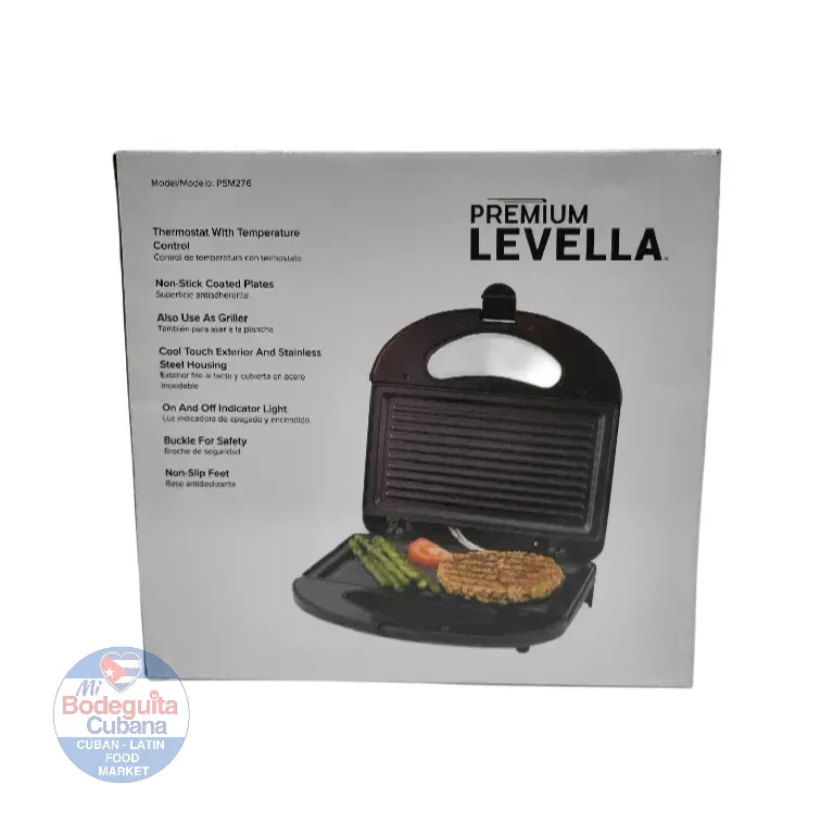 SANDWICHERA ELECTRICA LEVELLA COLOR NEGRO - PSM276