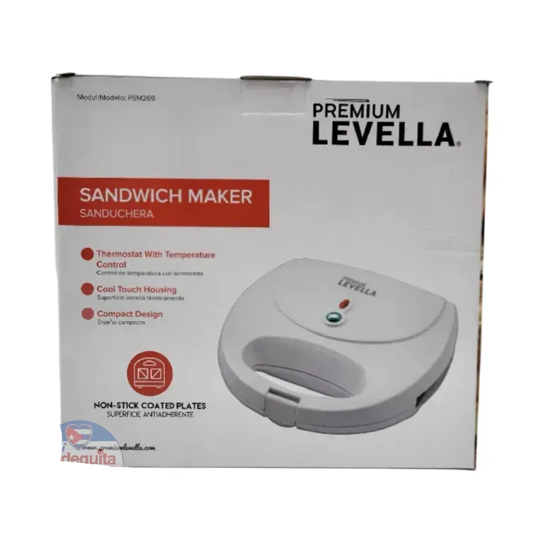Sandwichera Electrica Levella Color Blanco - Psm269