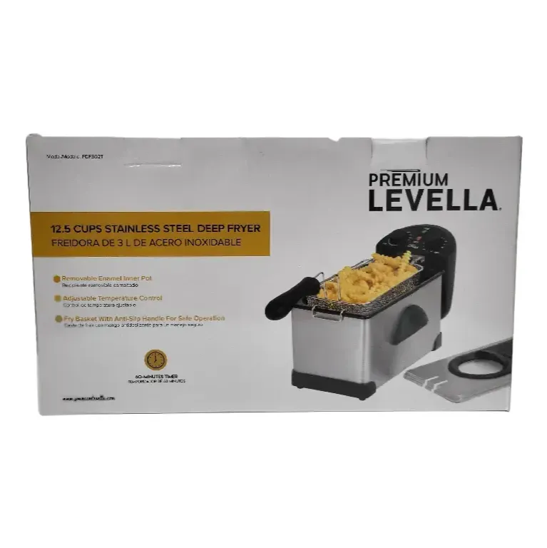 Freidora Electrica De 3L Cap Con Temporizador - Levella - Pdf302T