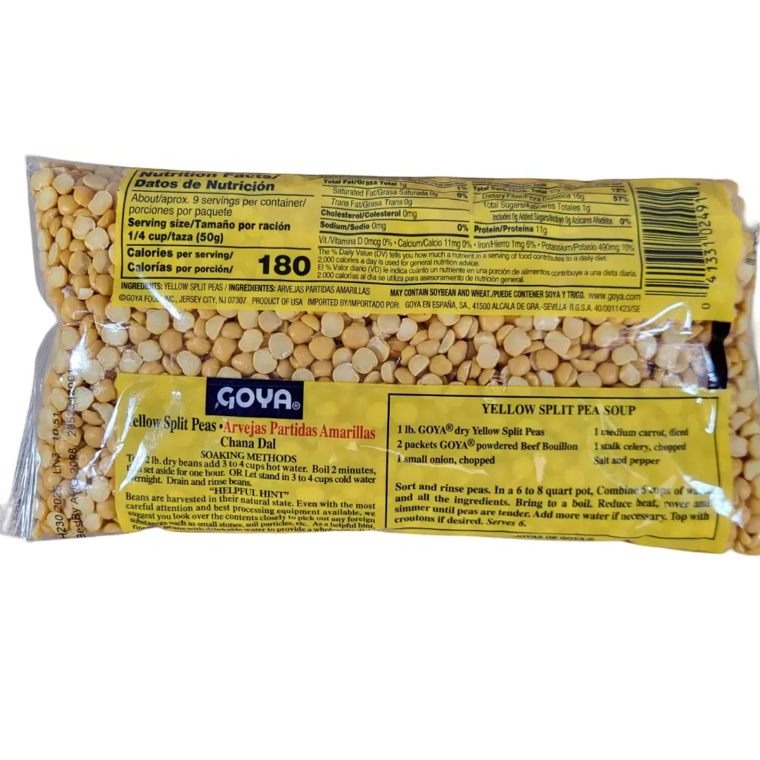 Chicharos Partidos Amarillos Goya 16 Oz