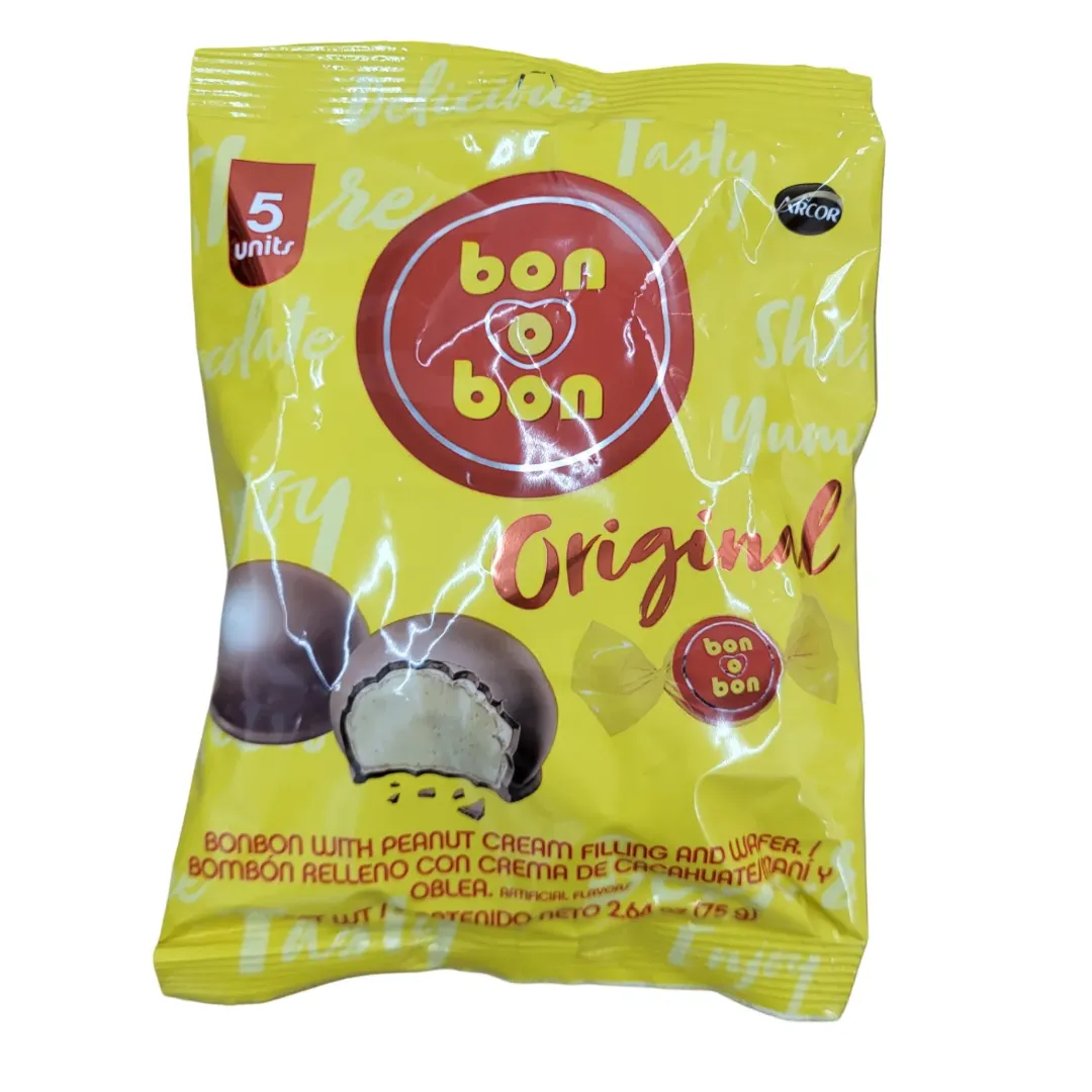 Bombones Chocolate Original en Bolsa Bon o Bon / 2.6 Oz