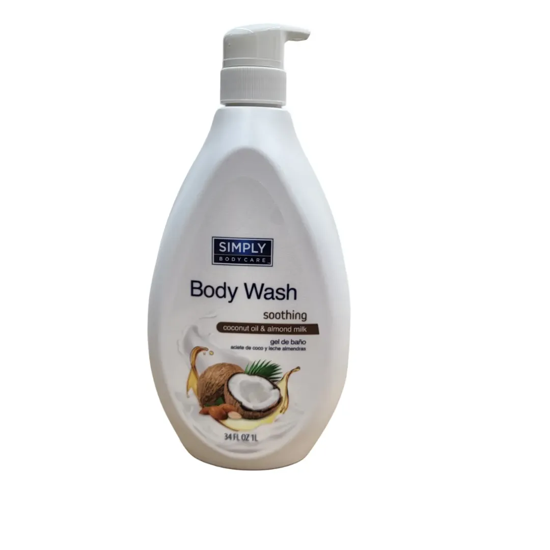 Gel de Baño con Olor a Coco y Almendras Simply - 34 Fl Oz