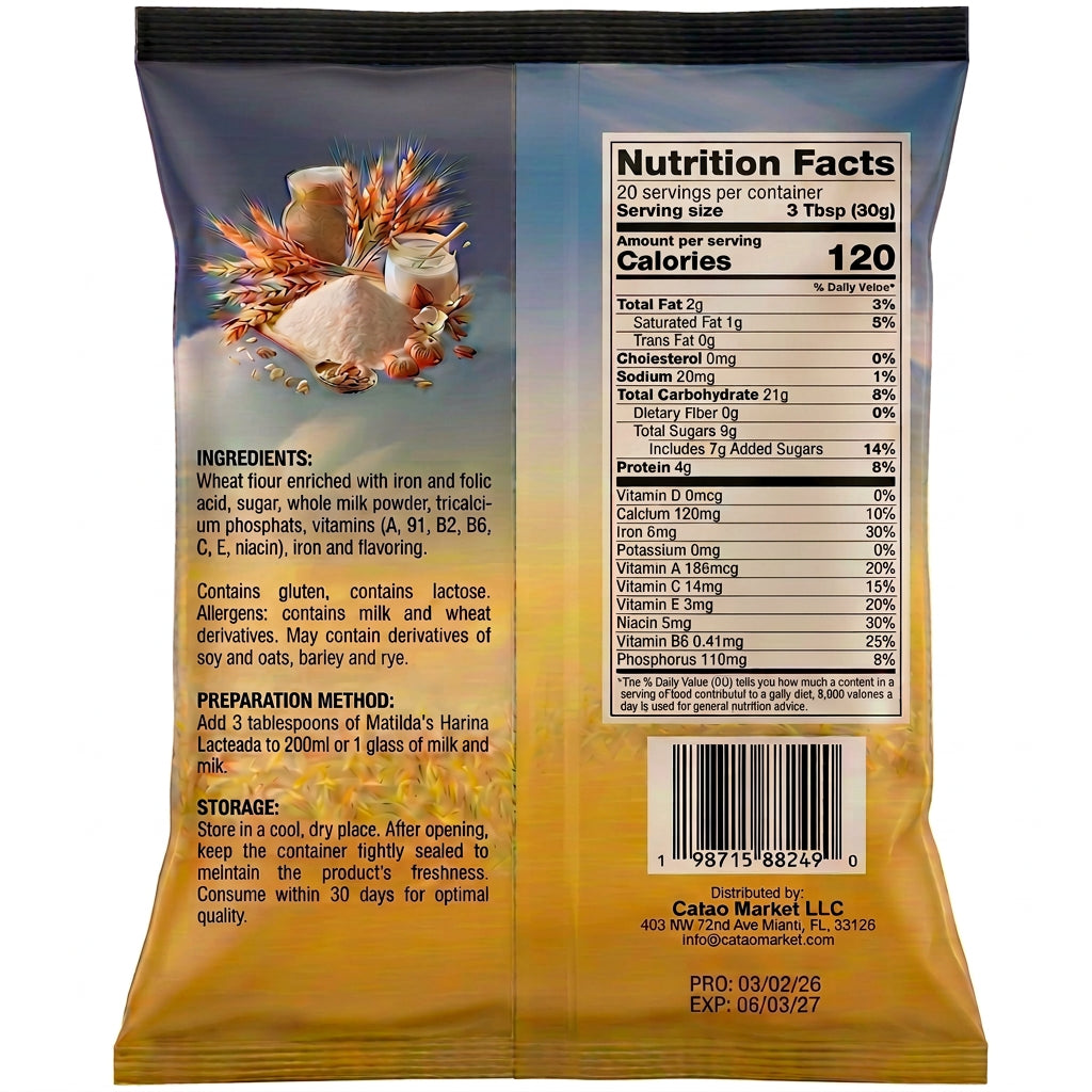Bolsa Harina Lacteada Matilda - 21 Oz