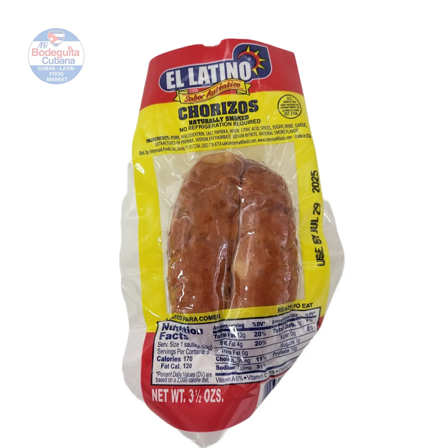CHORIZO ESPANOL SECO, EL LATINO / 3.5 OZ
