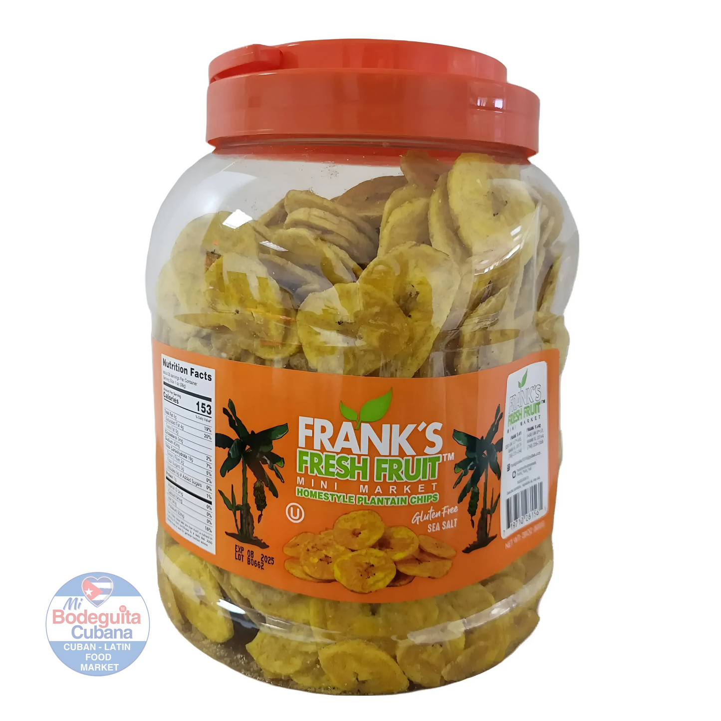 CHICHARRITAS DE PLATANO FRANKS 28 OZ