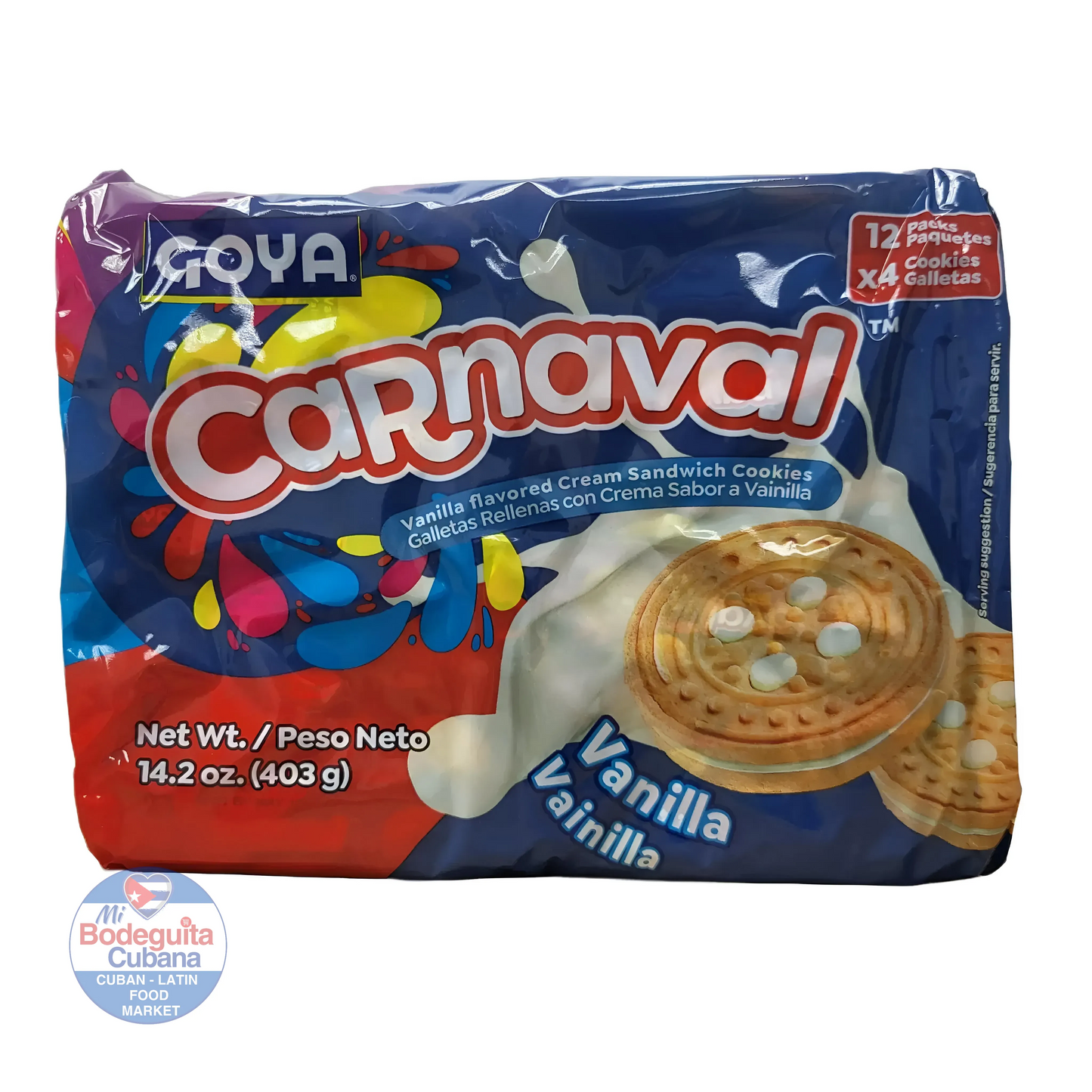 GALLETAS GOYA CARNAVAL VAINILLA 14.2 OZ