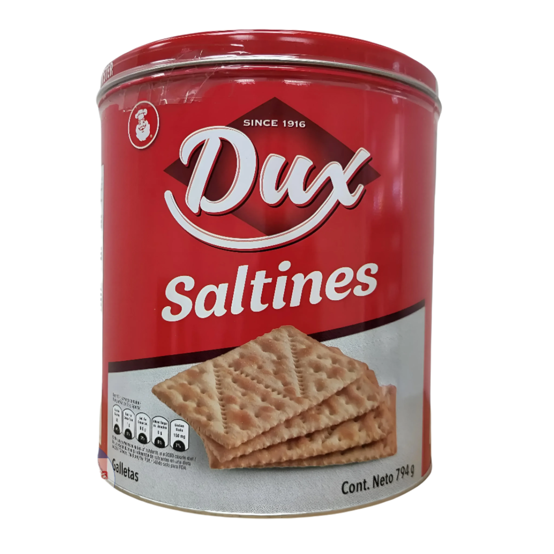 Dux Saltines Crackers Lata 28 Oz