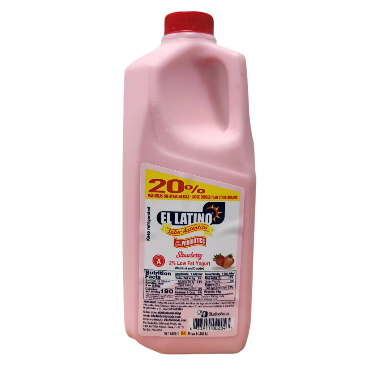 Yogurt De Fresa El Latino / 64 Oz