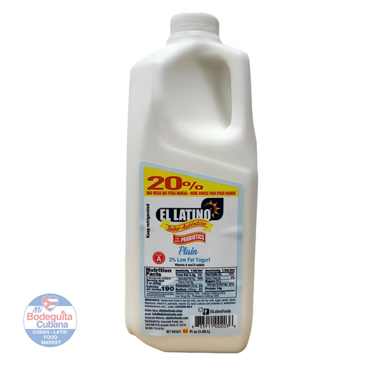 YOGURT BLANCO CON AZUCAR EL LATINO / 64 OZ