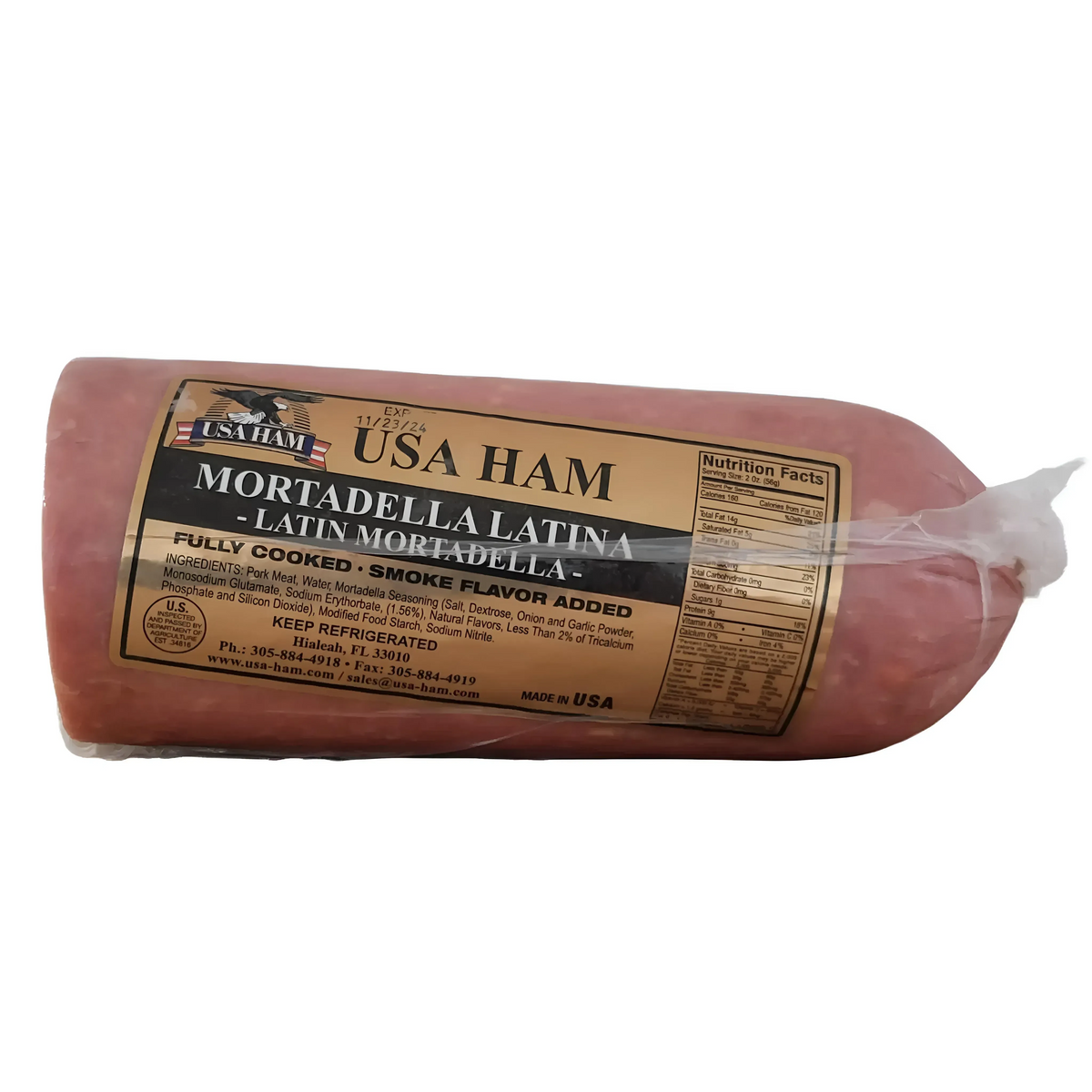 Usa Ham Mortadella Latina (Pieza 1.5 Lb +-)