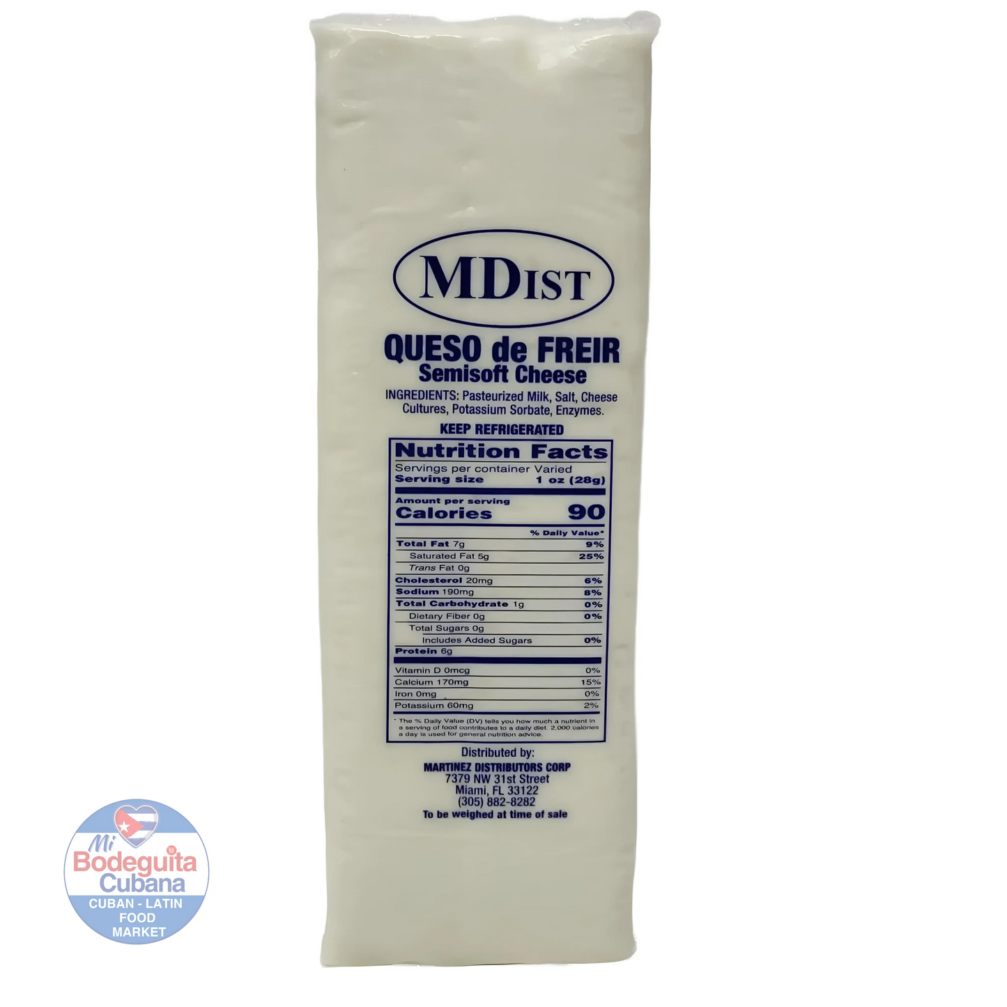 QUESO BLANCO DE FREIR EN BARRA (2.5 LB+-)