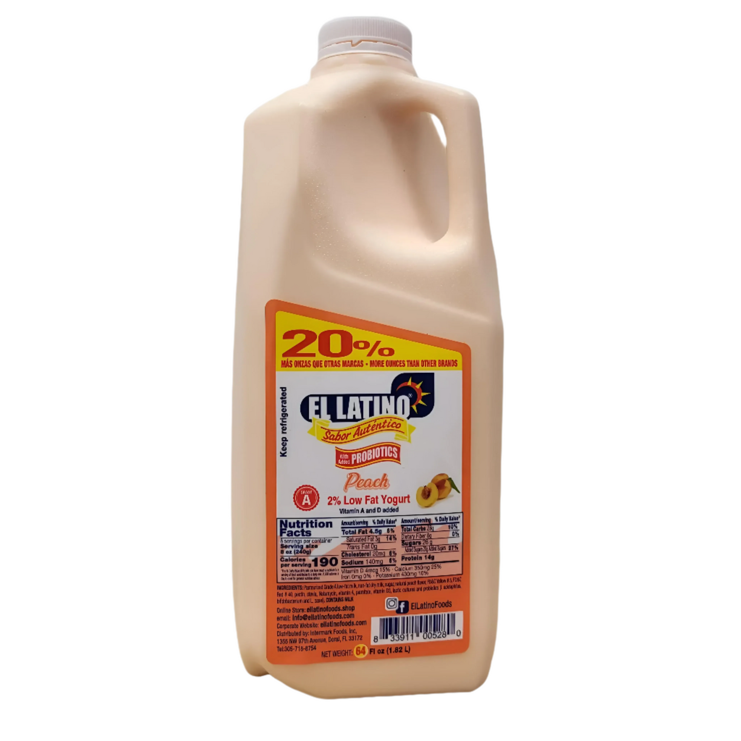 YOGUR DE PERA EL LATINO / 64 OZ