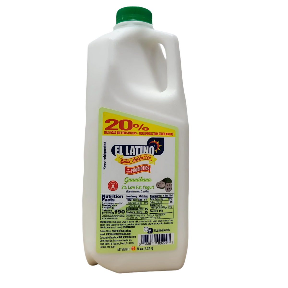 Yogurt De Guanabana El Latino / 64 Oz