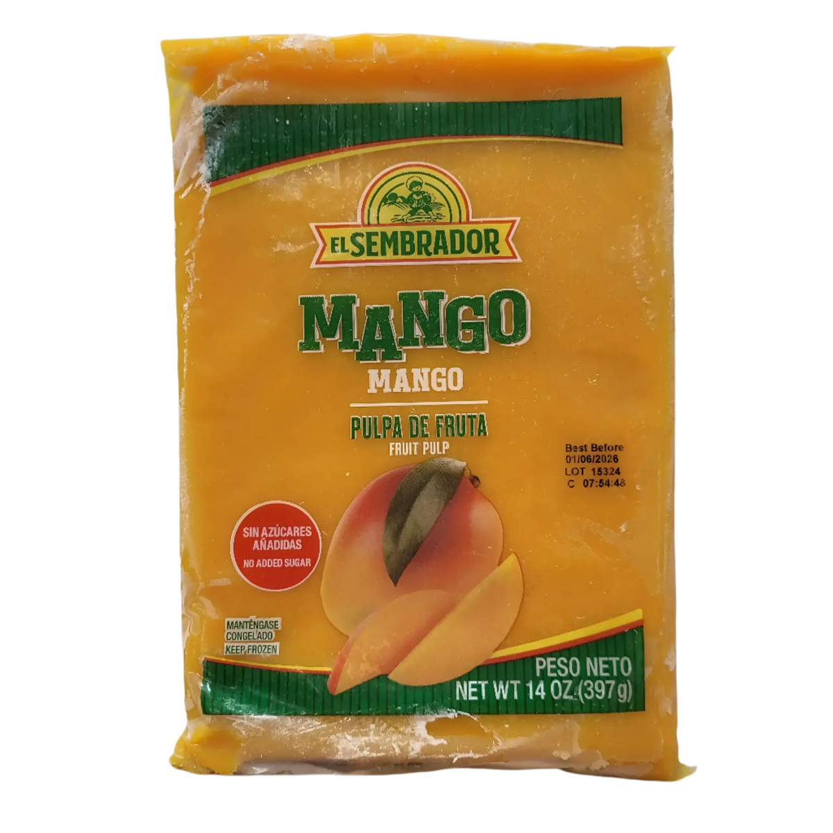 Pulpa De Mango Congelada El Sembrador / 14 Oz