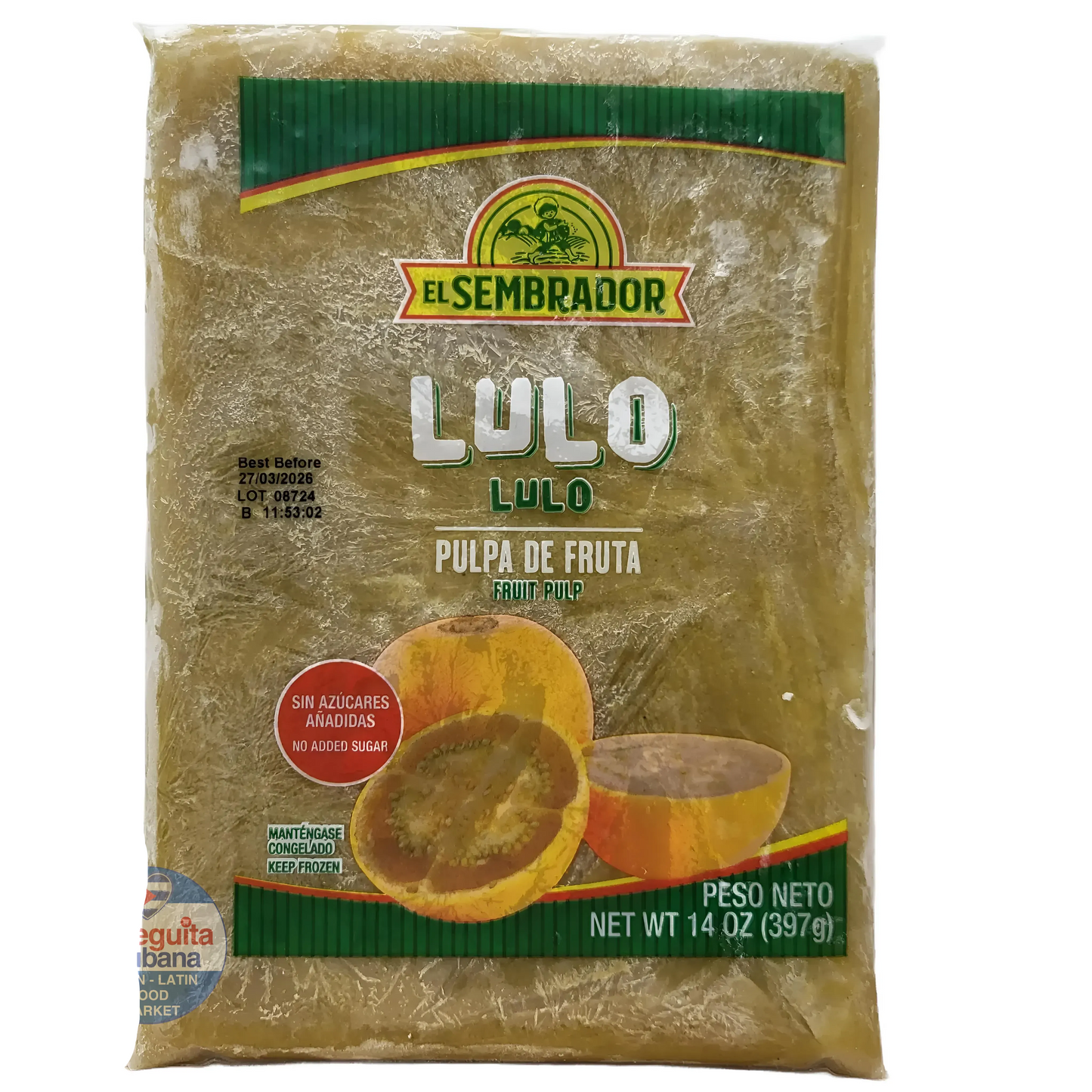 Pulpa De Lulo Congelada 14 Oz