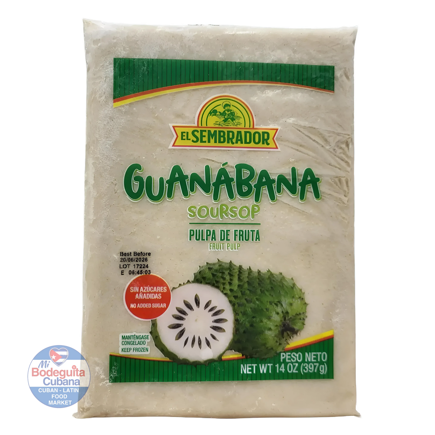 PULPA DE GUANABANA CONGELADA 14 OZ