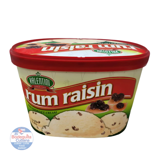 HELADO DE RON CON PASAS VALENTINI