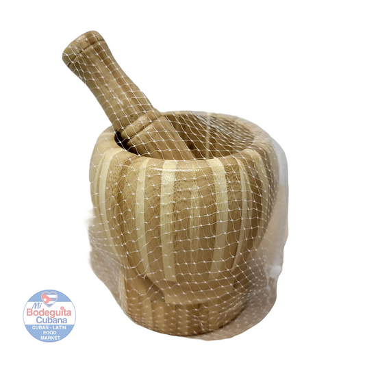 MORTERO DE MADERA MEDIANO