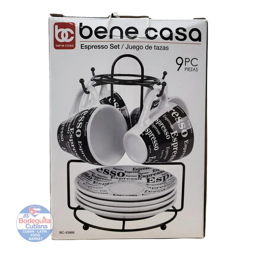 JUEGO TASAS DE CAFÉ DE 9 TAZAS BC