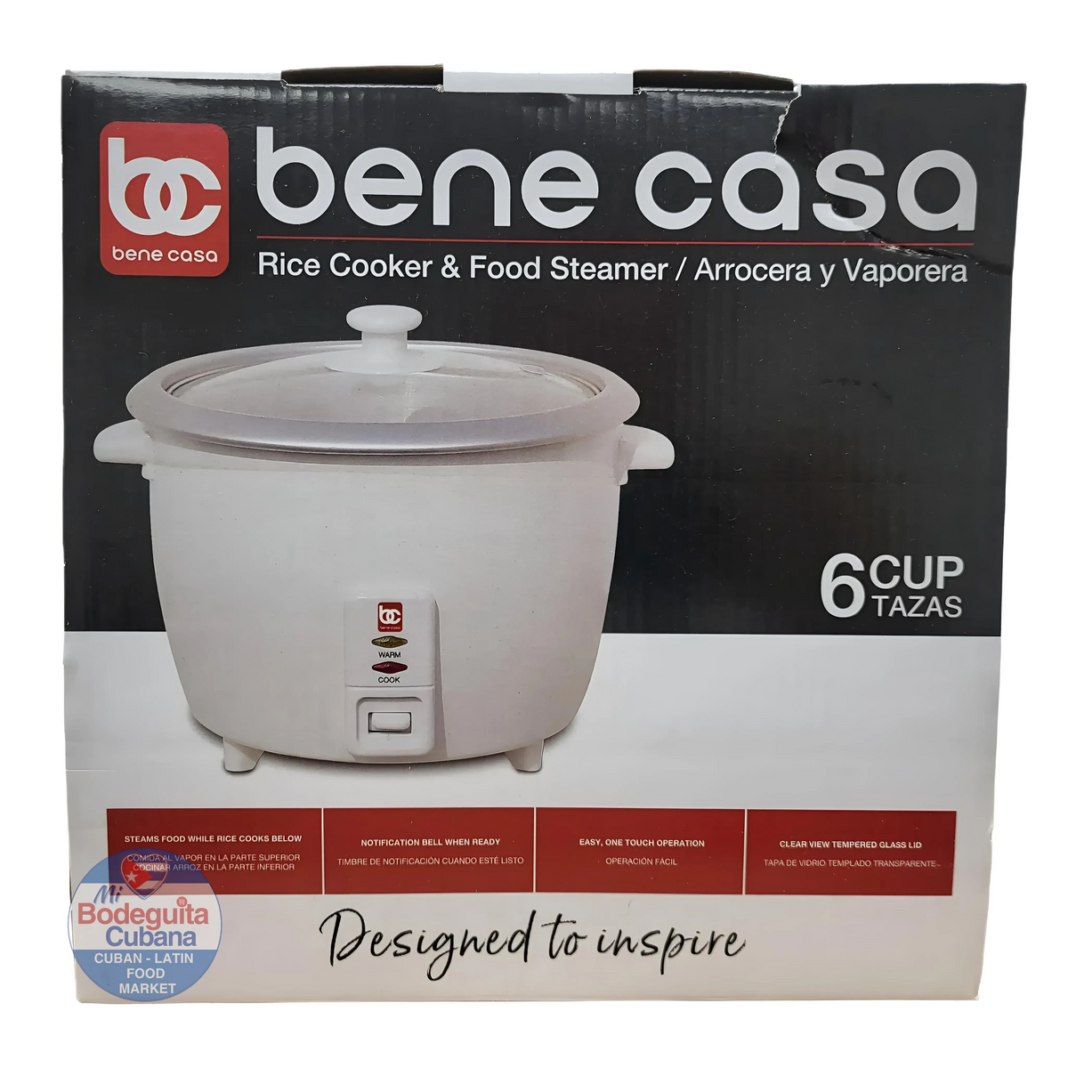 Olla Arrocera Eletrica 6 Tazas Benecasa / 1Ct