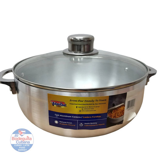 CALDERO DE TEFLON Y TAPA DE CRISTAL 26 CM REX / 1CT