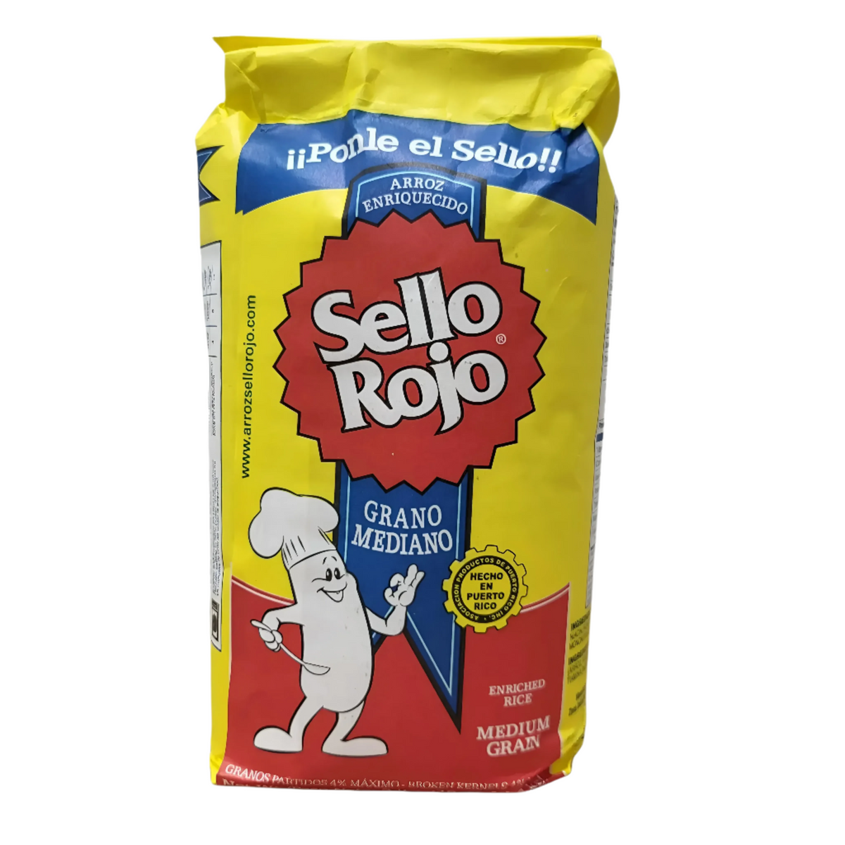 Arroz Grano Mediano Sello Rojo 3Lb