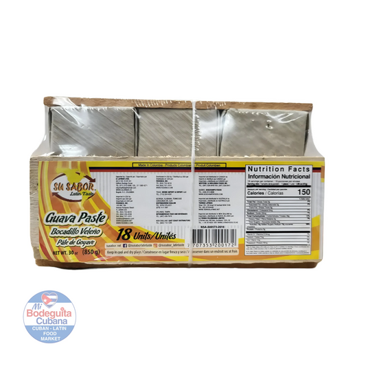 BOCADILLO VELEÑO SU SABOR (18 CT) 850 GR