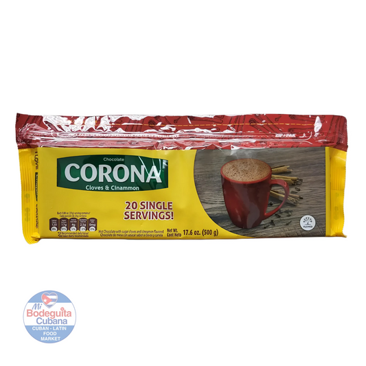 CHOCOLATE CORONA CLAVOS Y CANELA 500GR