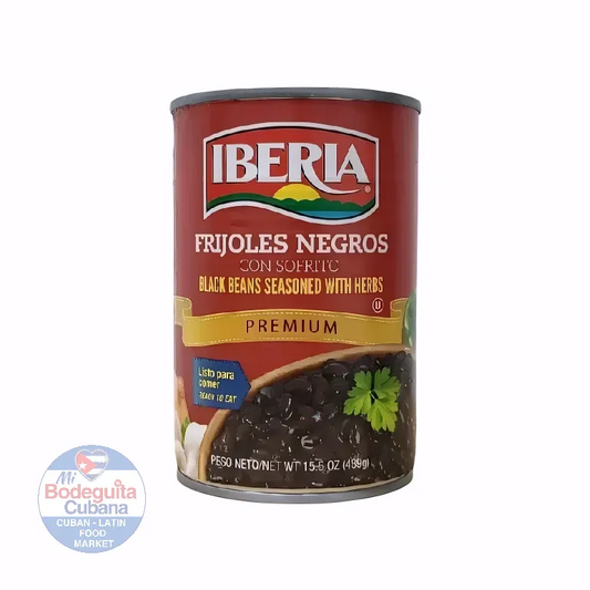 IBERIA FRIJOLES NEGROS EN LATA CON SOFRITO / 15 OZ