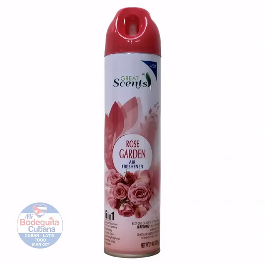 AMBIENTADOR SPRAY GREAT SCENTS JARDÍN DE ROSAS / 9 OZ