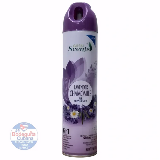 AMBIENTADOR SPRAY GREAT SCENTS LAVANDA Y MANZANILLA / 9 OZ