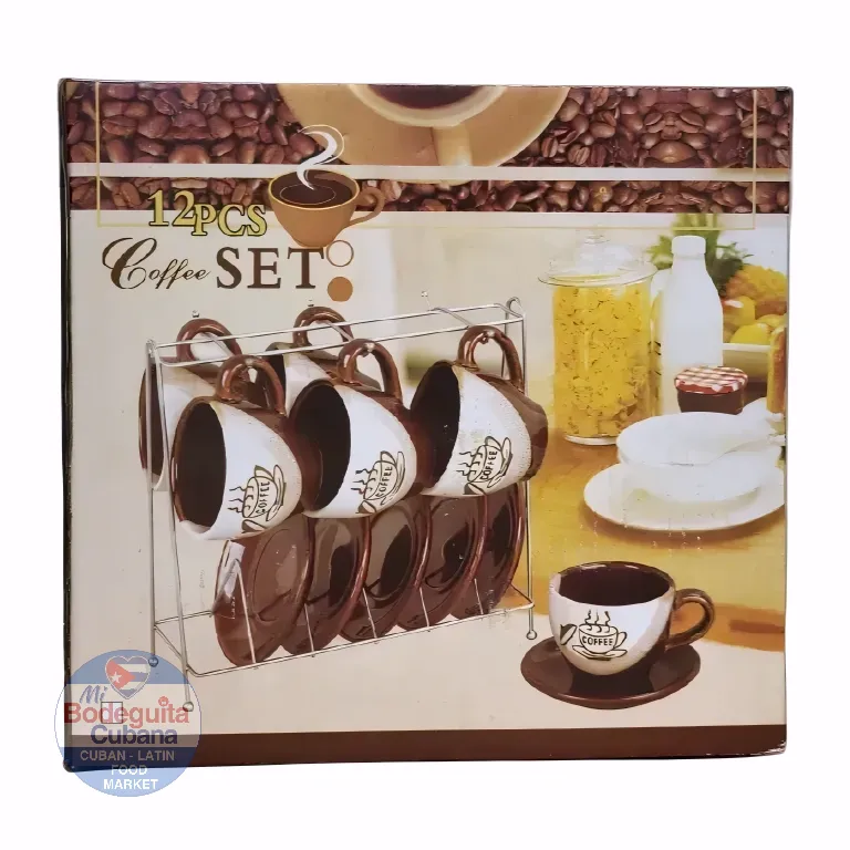JUEGO DE TASAS DE CAFÉ 12 PIEZAS