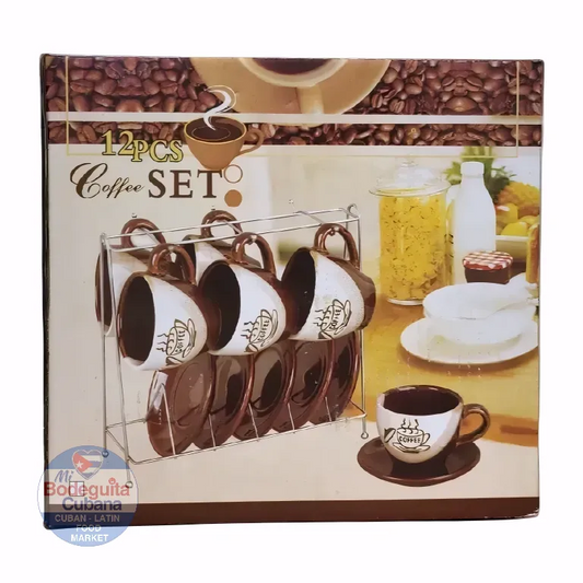 JUEGO DE TASAS DE CAFÉ 12 PIEZAS