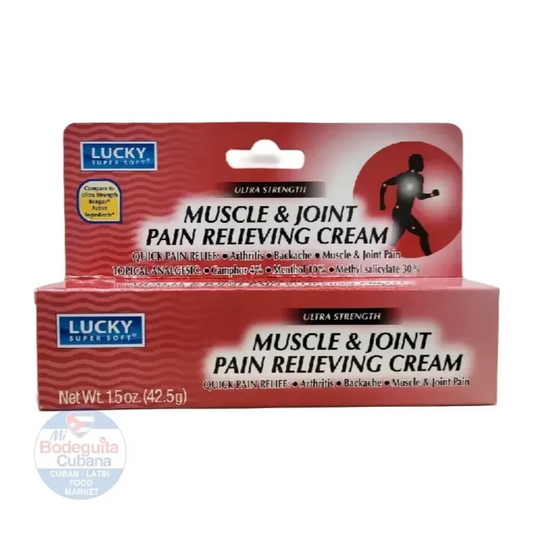 CREMA PARA ALIVIAR DOLOR MUSCULAR Y ARTICULAR - LUCKY / 1.5 OZ