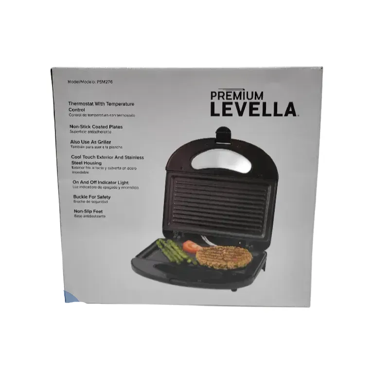 Sandwichera Electrica Levella Color Negro - Psm276
