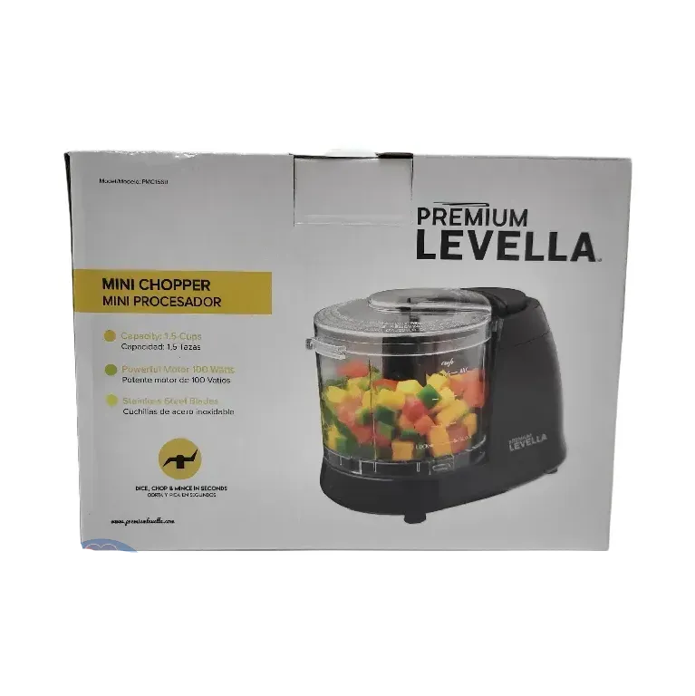 Mini Procesador De Alimentos Negro Levella - Pmc156B