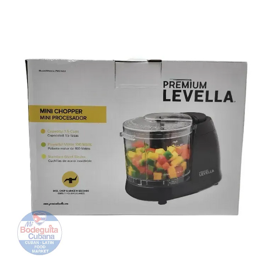 MINI PROCESADOR DE ALIMENTOS NEGRO LEVELLA - PMC156B
