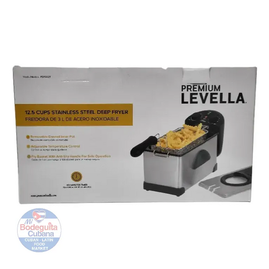 FREIDORA ELECTRICA DE 3L CAP CON TEMPORIZADOR - LEVELLA - PDF302T