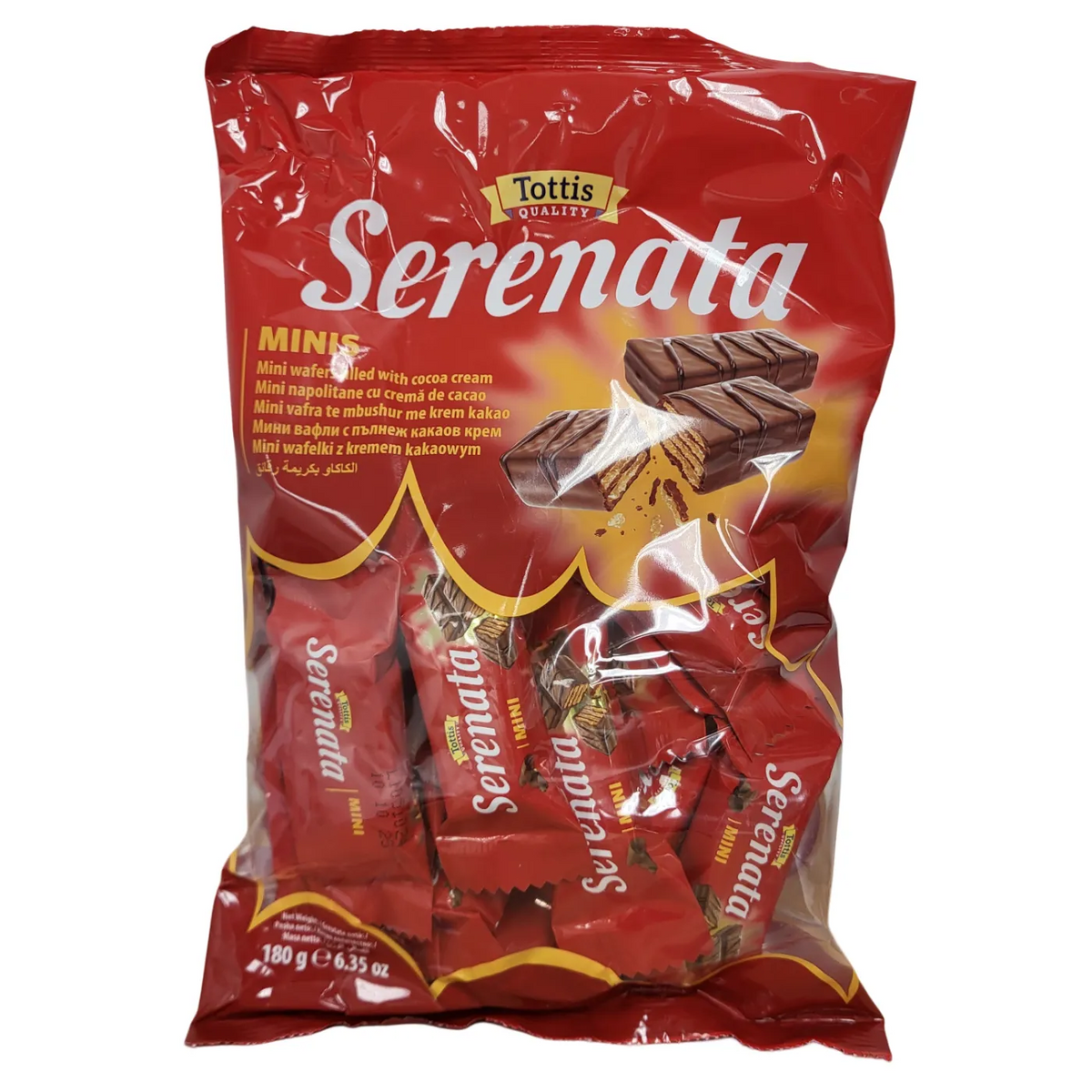 Mini Wafers de Chocolate Serenata Tottis - 6.5 Oz