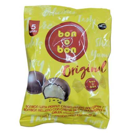 Bombones Chocolate Original en Bolsa Bon o Bon / 2.6 Oz